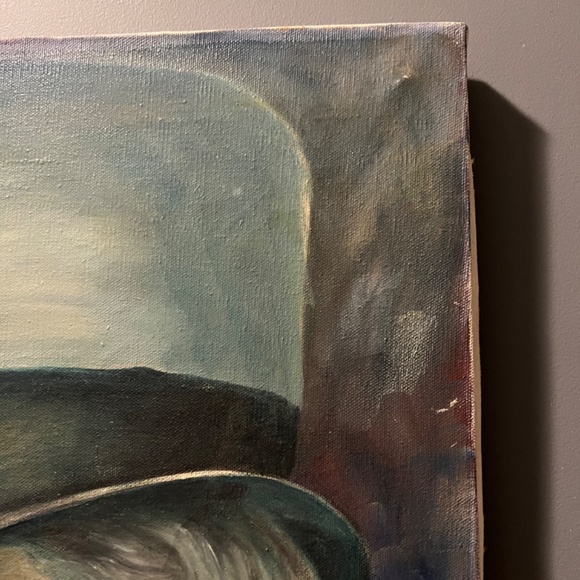 VINTAGE W.C. FIELDS ORIGINAL OIL ON CANVAS PAINTING SIGNED BY ARTIST FLO - Picture 6 of 13